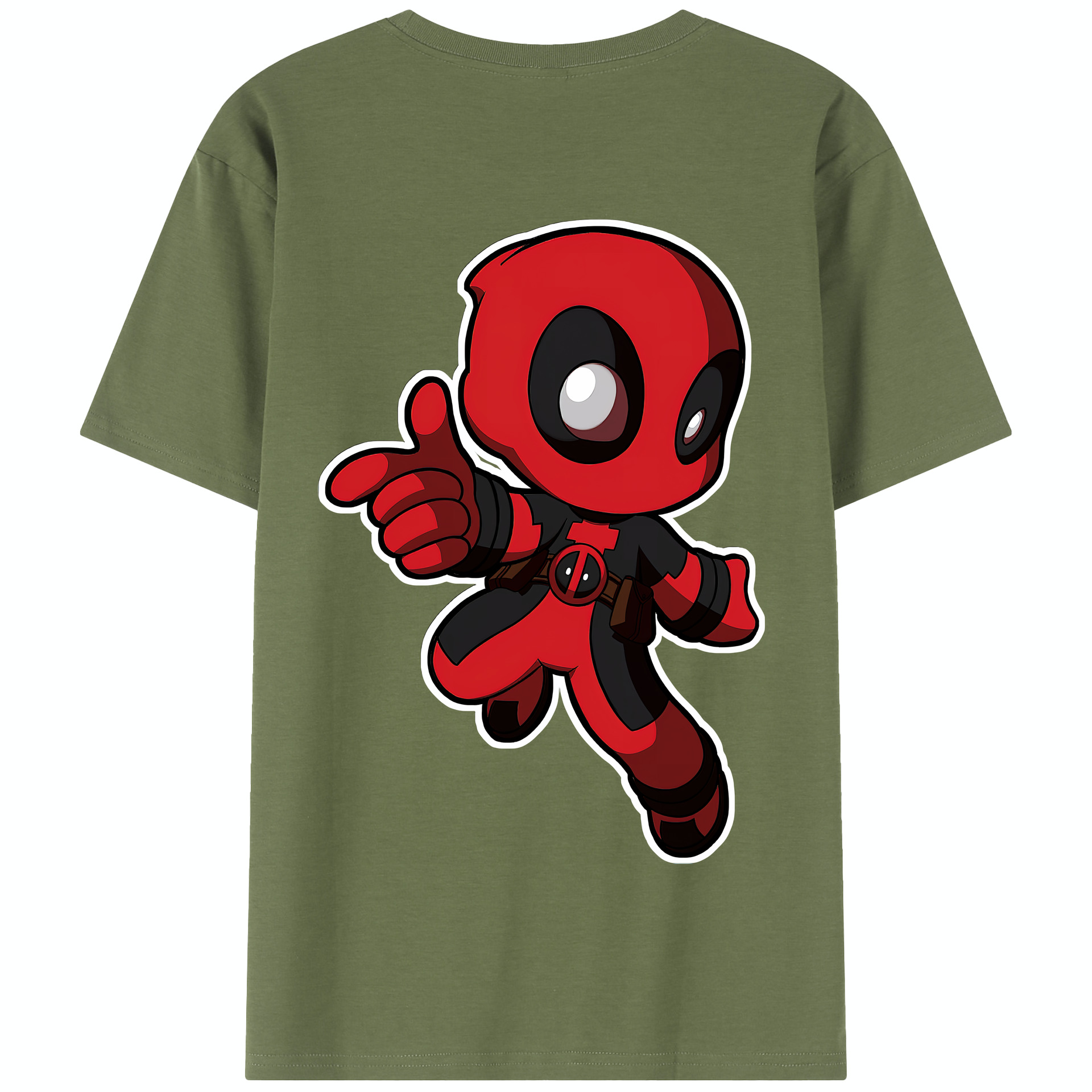 （画像用） Deadpool デッドプール 綿100％半袖Tシャツ（背面プリント）